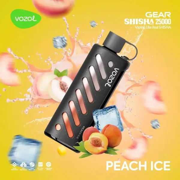 Vozol Gear Shisha 25000 disposable vape - Peach Ice