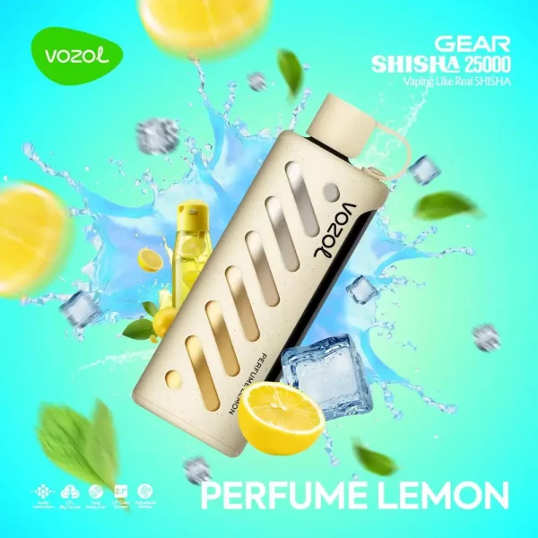 Vozol Gear Shisha 25000 disposable vape - Perfume Lemon flavor
