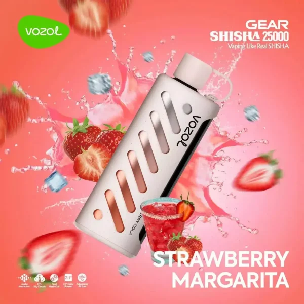 Vozol Gear Shisha 25000 disposable vape - Strawberry Margarita