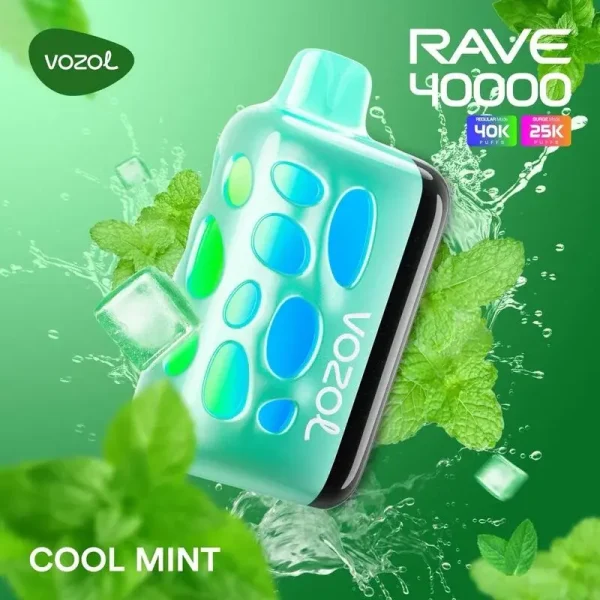 Vozol Rave 40000 disposable vape - Cool Mint flavor