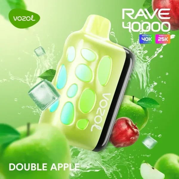 Vozol Rave 40000 disposable vape - Double Apple flavor