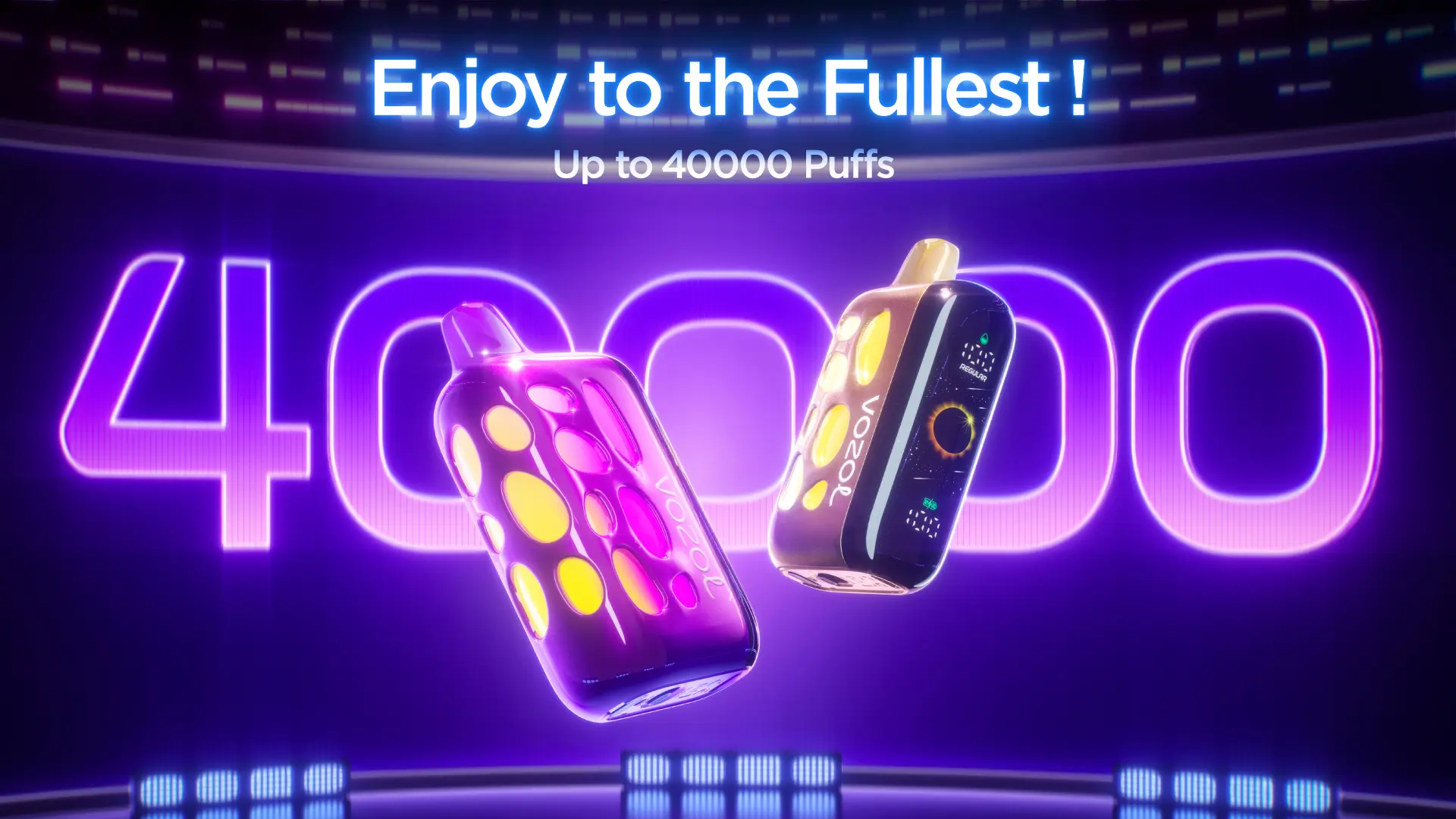 Vozol Rave 40000 vape offers up to 40000 puffs for long-lasting enjoyment