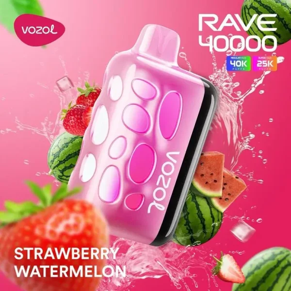 Vozol Rave 40000 disposable vape - Strawberry Watermelon flavor