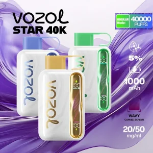 VOZOL Star 40K 40000 puffs disposable vape main display with dual mode