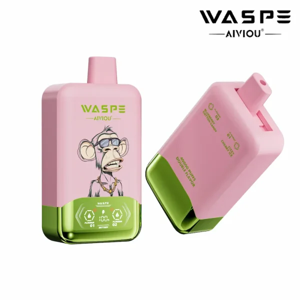 WASPE 40000 40K puffar dubbel smak engångsvape - Fizzy Cherry Ice Cream & Blueberry Candy-smak