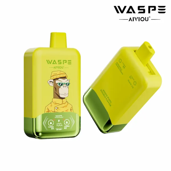 WASPE 40000 40K puffar dubbel smak engångs vape - Peach Ice Cream & Pineapple Mango smak