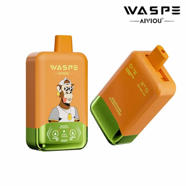 WASPE 40000 40K puffar dubbel smak engångs vape - Red Bull Ice Cream & Strawberry Mango smak