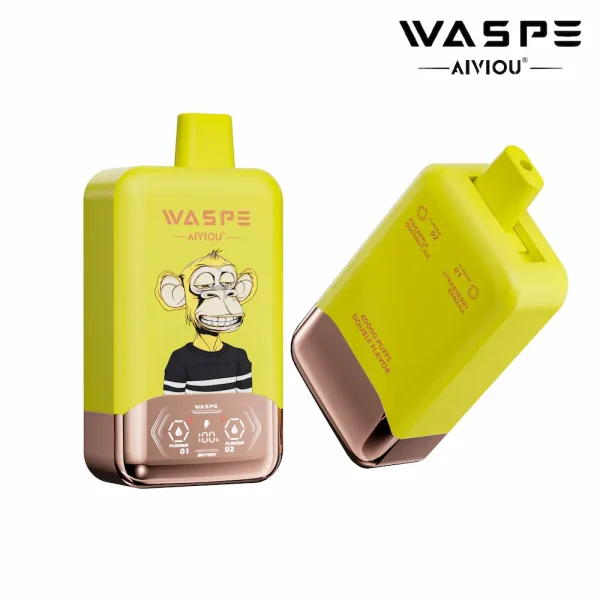 WASPE 40000 40K puffar dubbel smak engångs vape - Jordgubb Banan & Ananas Kokosnöt Glass smak