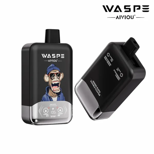 WASPE 40000 40K puffar dubbel smak engångs vape - Jordgubb Körsbär & Kiwi Passionsfrukt smak