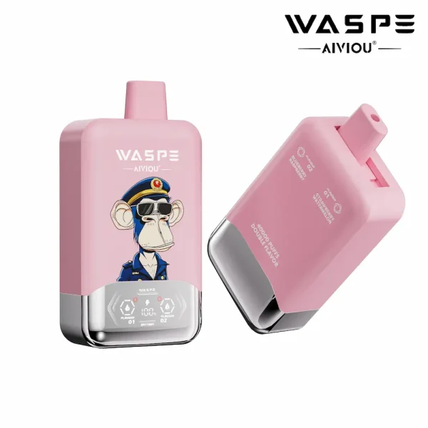 WASPE 40000 40K puffar dubbel smak engångs vape - Jordgubb vattenmelon & blåbär hallon smak