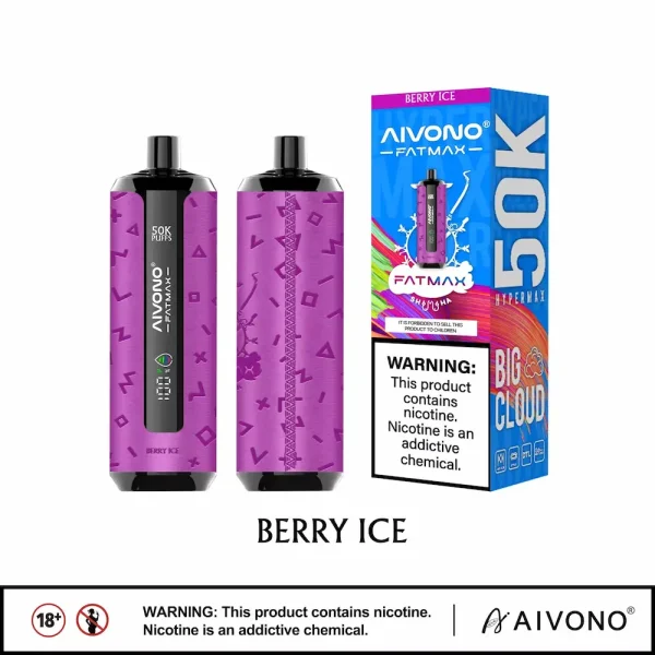 AIVONO AIM FATMAX 50000 50K puffs shisha disposable vape pen - Berry Ice flavor