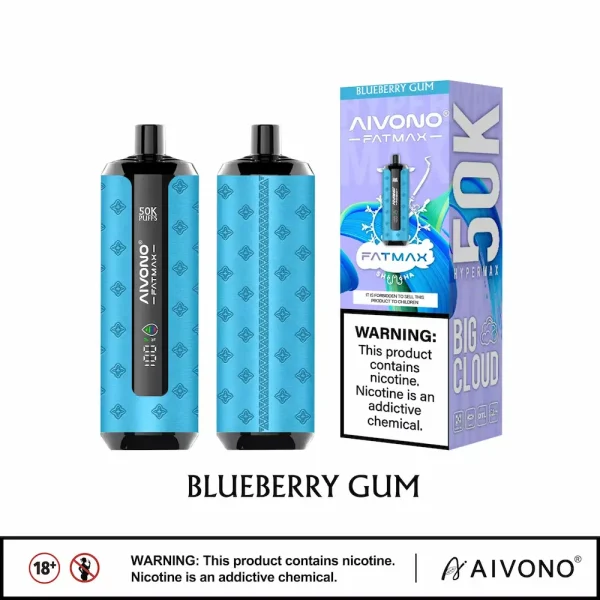 AIVONO AIM FATMAX 50000 50K puffs shisha disposable vape pen - Blueberry Gum flavor