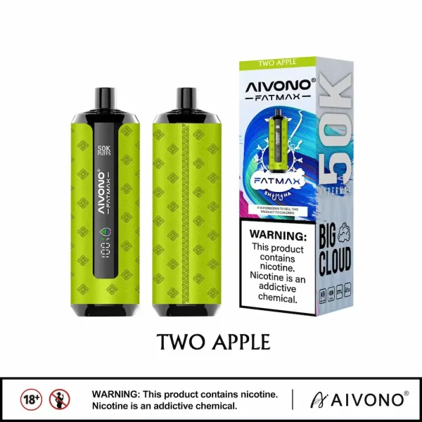 AIVONO AIM FATMAX 50000 50K puffs shisha disposable vape pen - Two Apple flavor