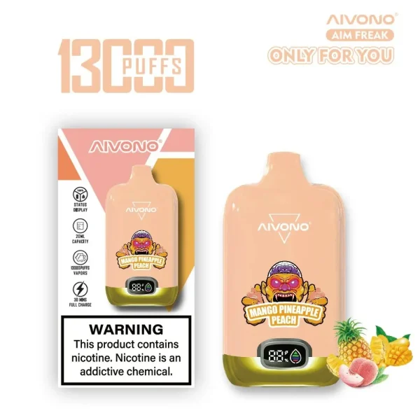 Aivono AIM Freak 13000 13K puffs disposable vape - Pineapple Mango Peach flavor