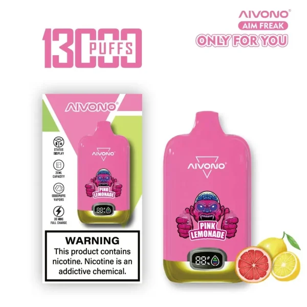 Aivono AIM Freak 13000 13K puffs disposable vape - Pink Lemonade flavor