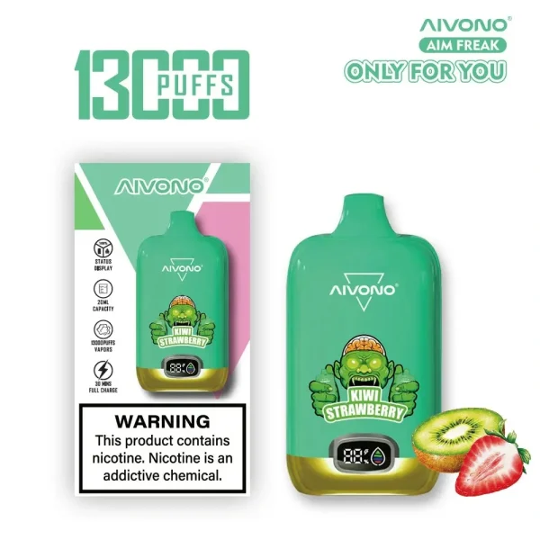 Aivono AIM Freak 13000 13K puffs disposable vape - Strawberry Kiwi flavor