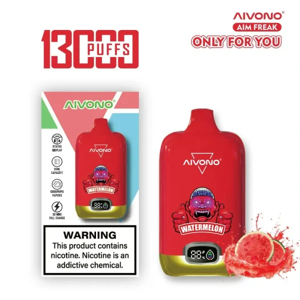 Aivono AIM Freak 13000 13K puffs disposable vape - Watermelon Ice flavor