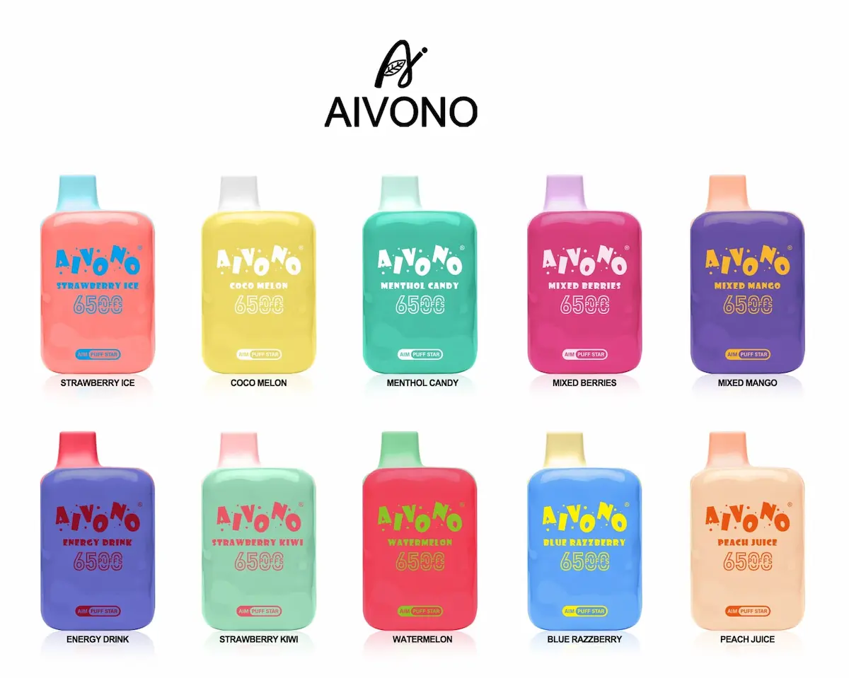 Aivono AIM-PUFFSTAR 6500 puffar engångs vape smak samling diagram