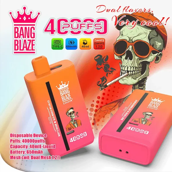 Bang Blaze 40000 40K puffs dual flavor disposable vape