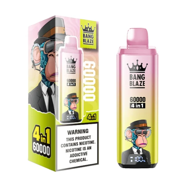 Bang Blaze 60000 60K puffs 4-in-1 disposable vape - Blueberry Raspberry, Mixed Berry, California Cherry, Passion Fruit Mango