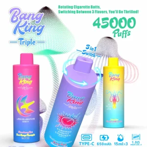 Bang King 45000 45K puffs triple flavor disposable vape device