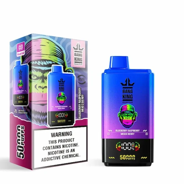 Bang King 50000 50K puffs dual flavor disposable vape - Blueberry Raspberry Mixed Berry