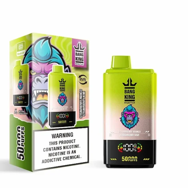 Bang King 50000 50K puffs dual flavor disposable vape - Strawberry Mango Strawberry Kiwi