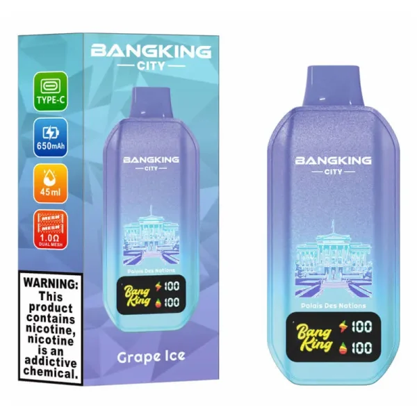 Bang King City 50000 50K Puffs Disposable Vape - Grape Ice flavor