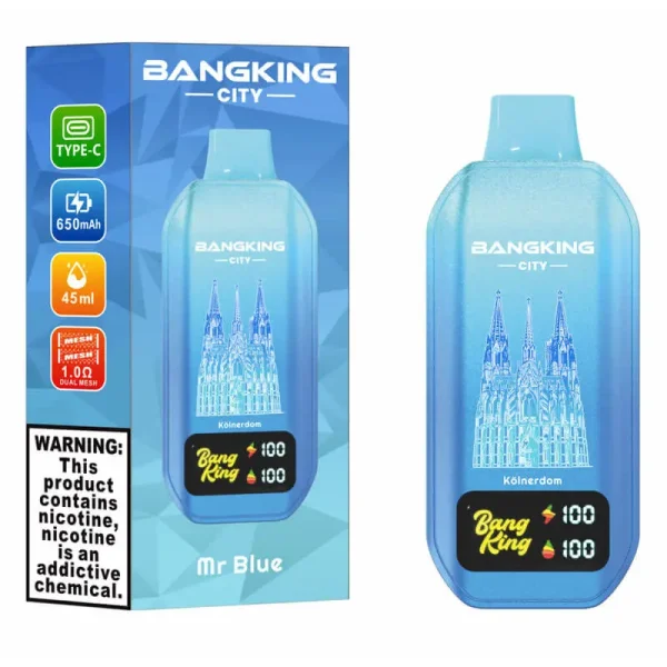 Bang King City 50000 50K Puffs Disposable Vape - Mr Blue flavor