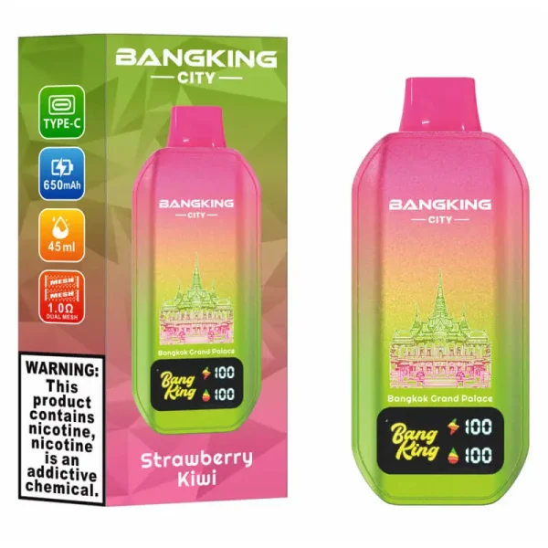 Bang King City 50000 50K Puffs Disposable Vape - Strawberry Kiwi flavor