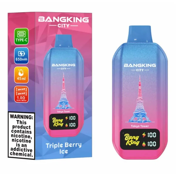 Bang King City 50000 50K Puffs Disposable Vape - Triple Berry Ice flavor