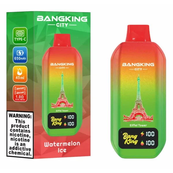 Bang King City 50000 50K Puffs Disposable Vape - Watermelon Ice flavor