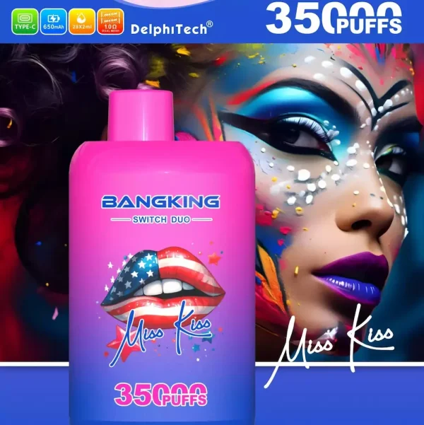 Bang King Switch Dou 35000 35K puffar dubbel smak engångs vape huvudprodukt