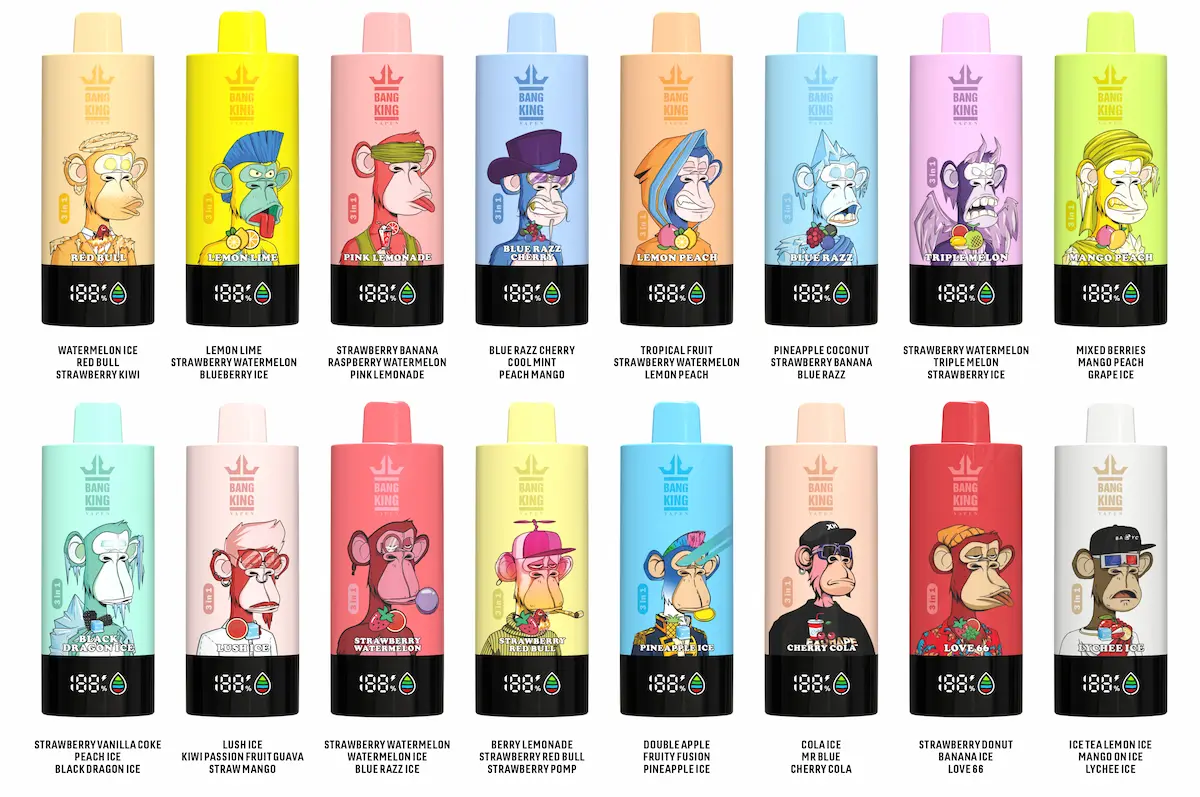 Bang King Triple 85000 85K puffs 3-in-1 disposable vape flavor collection