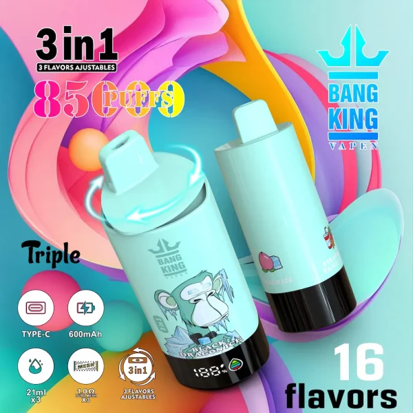 Bang King Triple 85000 85K puffs 3-in-1 disposable vape