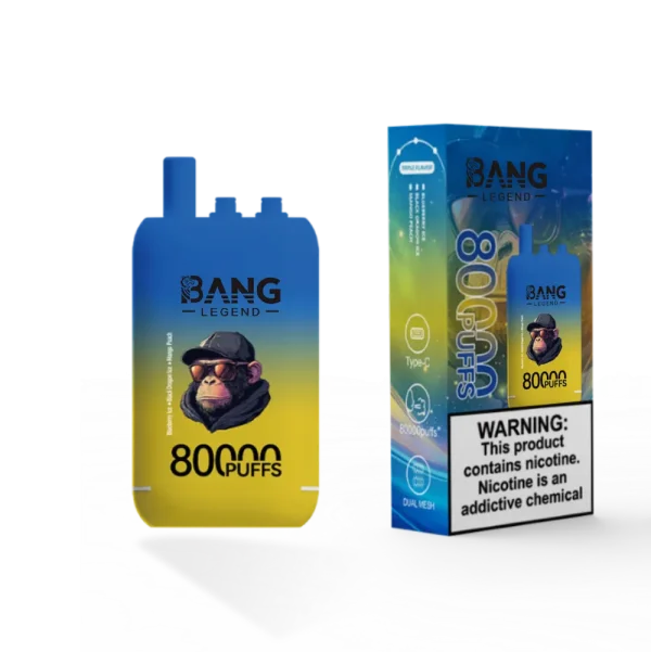 Bang Leader 80000 80K puffs triple flavor disposable vape - Blueberry Ice, Black Dragon Ice, Mango Peach