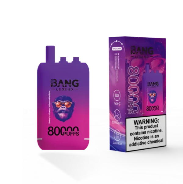 Bang Leader 80000 80K puffs triple flavor disposable vape - Blueberry Ice, Strawberry Banana, Mixed Berries
