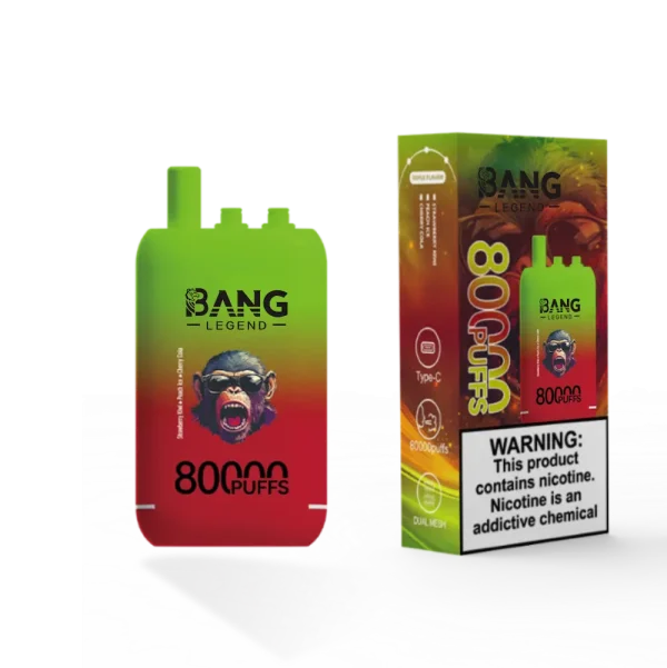 Bang Leader 80000 80K puffs triple flavor disposable vape - Strawberry Kiwi, Peach Ice, Cherry Cola