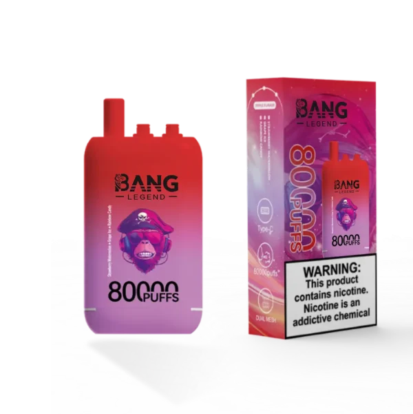 Bang Leader 80000 80K puffs triple flavor disposable vape - Strawberry Watermelon, Grape Ice, Rainbow Candy