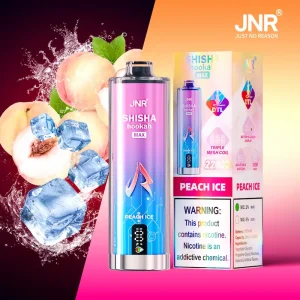 JNR Shisha Hookah Max 22K Puffs Peach Ice Disposable Vape