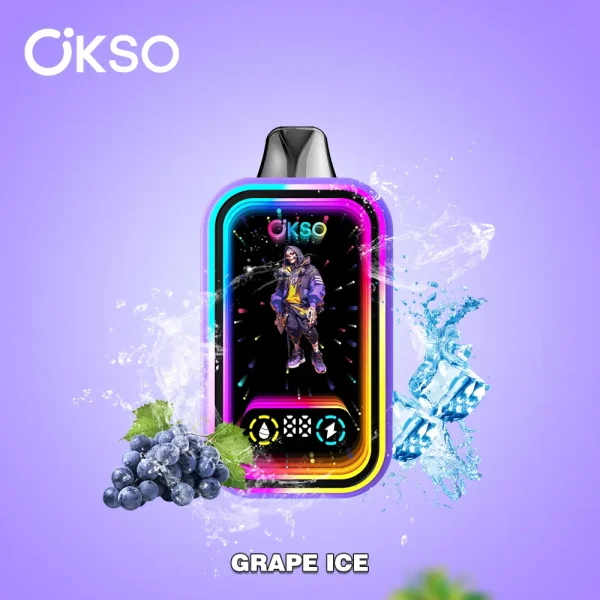 OKSO Magic Mirror 50000 50K puffs RGB Lights disposable vape – Grape Ice flavor