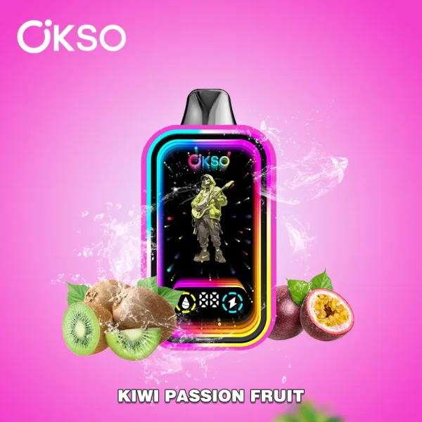 OKSO Magic Mirror 50000 50K puffs RGB Lights disposable vape – Kiwi Passion Fruit flavor