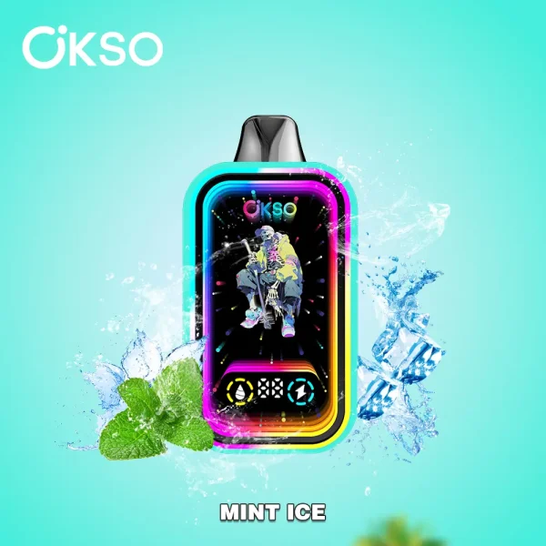 OKSO Magic Mirror 50000 50K puffs RGB Lights disposable vape – Mint Ice flavor