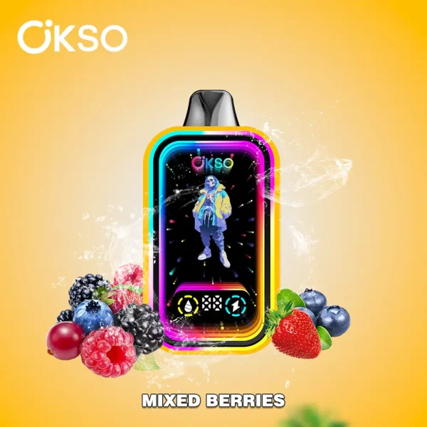 OKSO Magic Mirror 50000 50K puffs RGB Lights disposable vape – Mixed Berries flavor