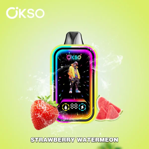 OKSO Magic Mirror 50000 50K puffs RGB Lights disposable vape – Strawberry Watermelon flavor