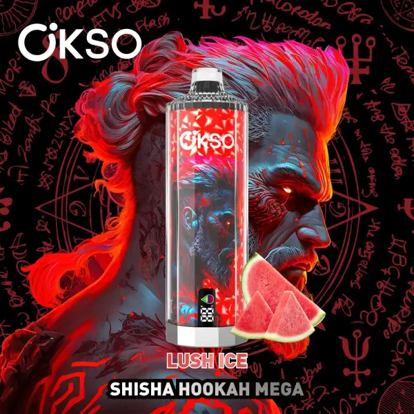 OKSO Shisha Hookah Mega 50000 50K puffs disposable vape – Lush Ice flavor
