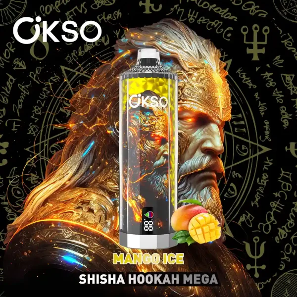 OKSO Shisha Hookah Mega 50000 50K puffs disposable vape – Mango Ice flavor