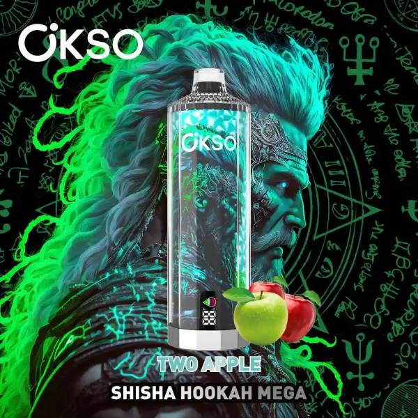 OKSO Shisha Hookah Mega 50000 50K puffs disposable vape – Two Apple flavor