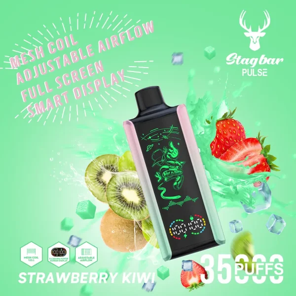 Stagbar Pulse 35000 35K puffs disposable vape - Strawberry Kiwi flavor