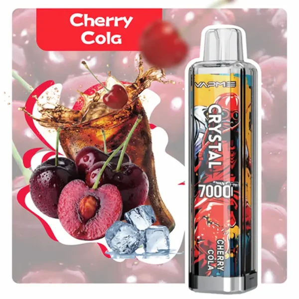 VAPME Crystal 7000 7K puffs disposable vape - Cherry Cola flavor